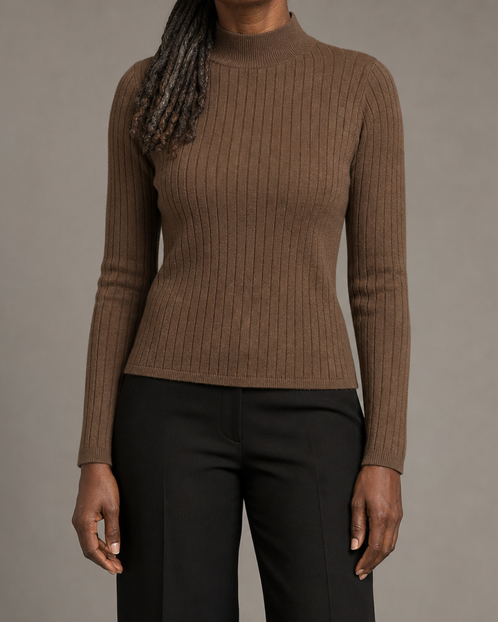 Zayenna Slim Fit Half Turtleneck Knit Top