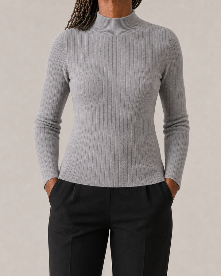 Zayenna Slim Fit Half Turtleneck Knit Top