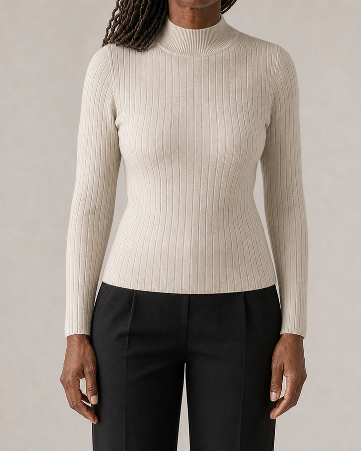Zayenna Slim Fit Half Turtleneck Knit Top