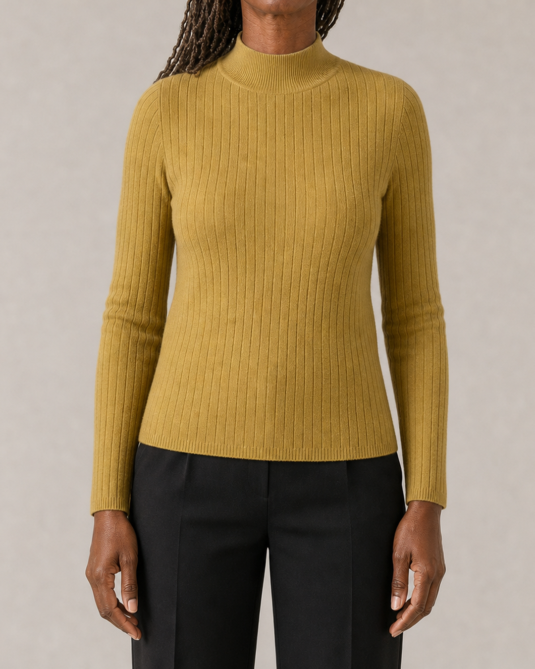 Zayenna Slim Fit Half Turtleneck Knit Top