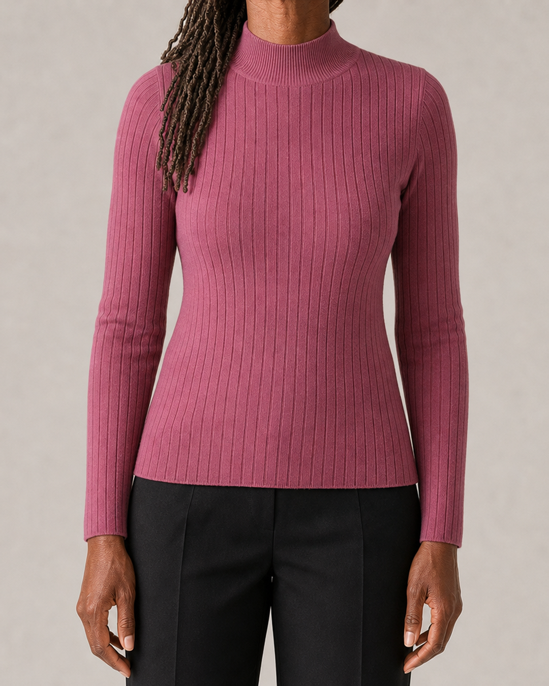 Zayenna Slim Fit Half Turtleneck Knit Top