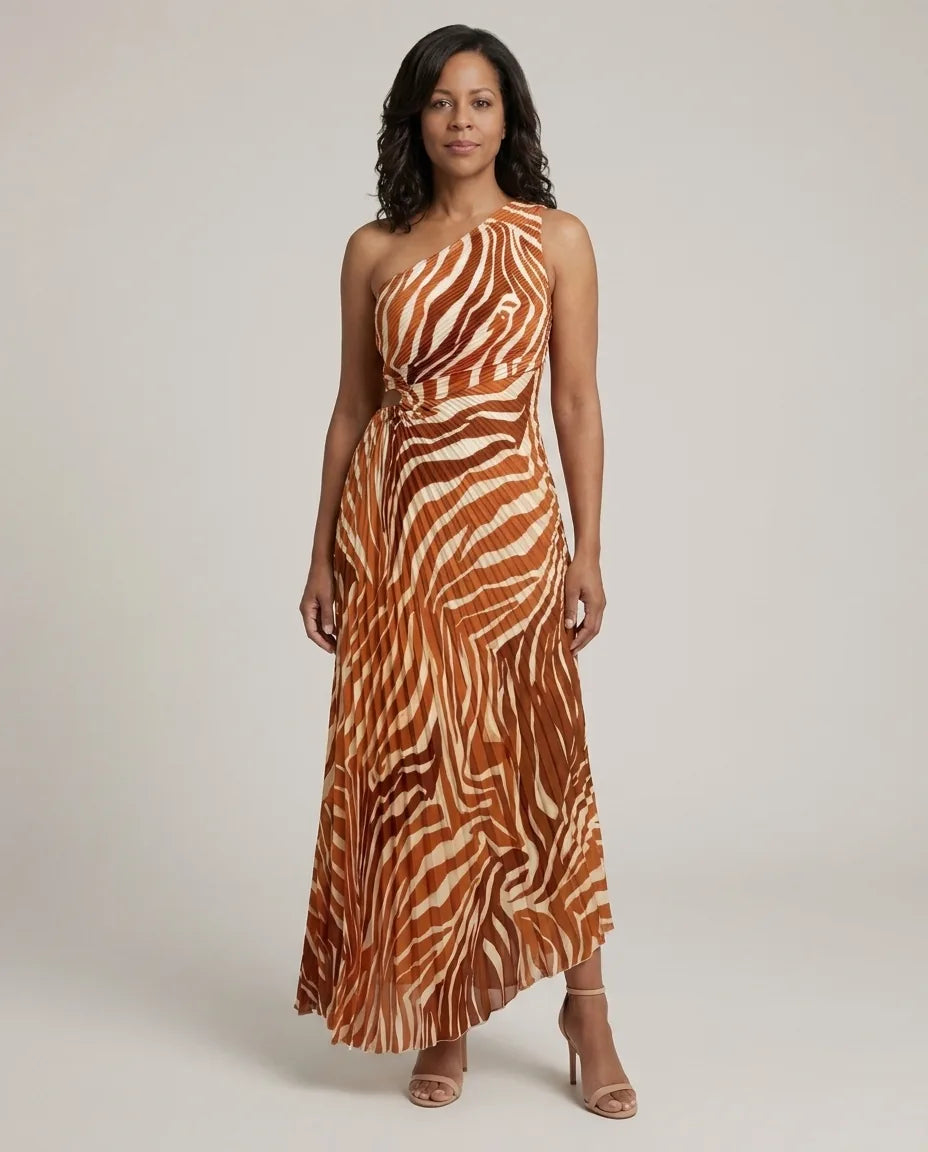 Clara | Vibrant Tropical Evening Dress